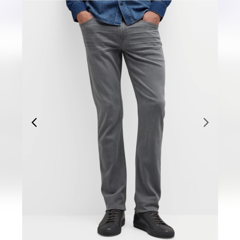Paige Denim Mens Federal Slim Straight Jeans In Grey